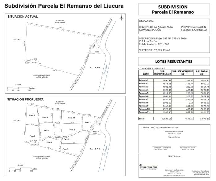 Plans Venta Parcela N6 El Remanso del Liucura