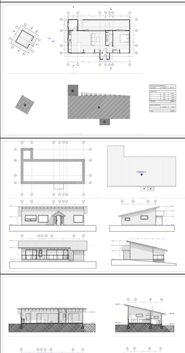 Planos Venta Casa en Parcela en Condominio Sierra Madre, Sector Los Nevados, Pucn